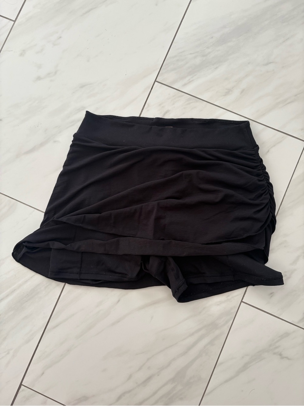 FP Movement by Free People Black Ruched Athletic Skort